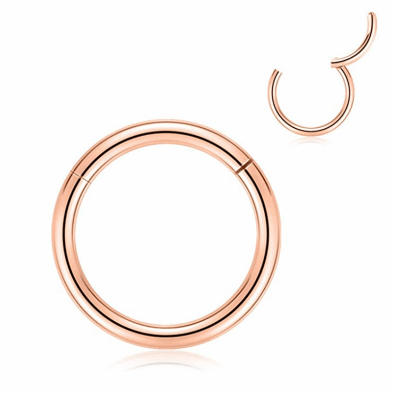 16 Gauge Hinged Segment Hoop Rings Bundle - Rose Gold-Septum Rings-1-Glitters