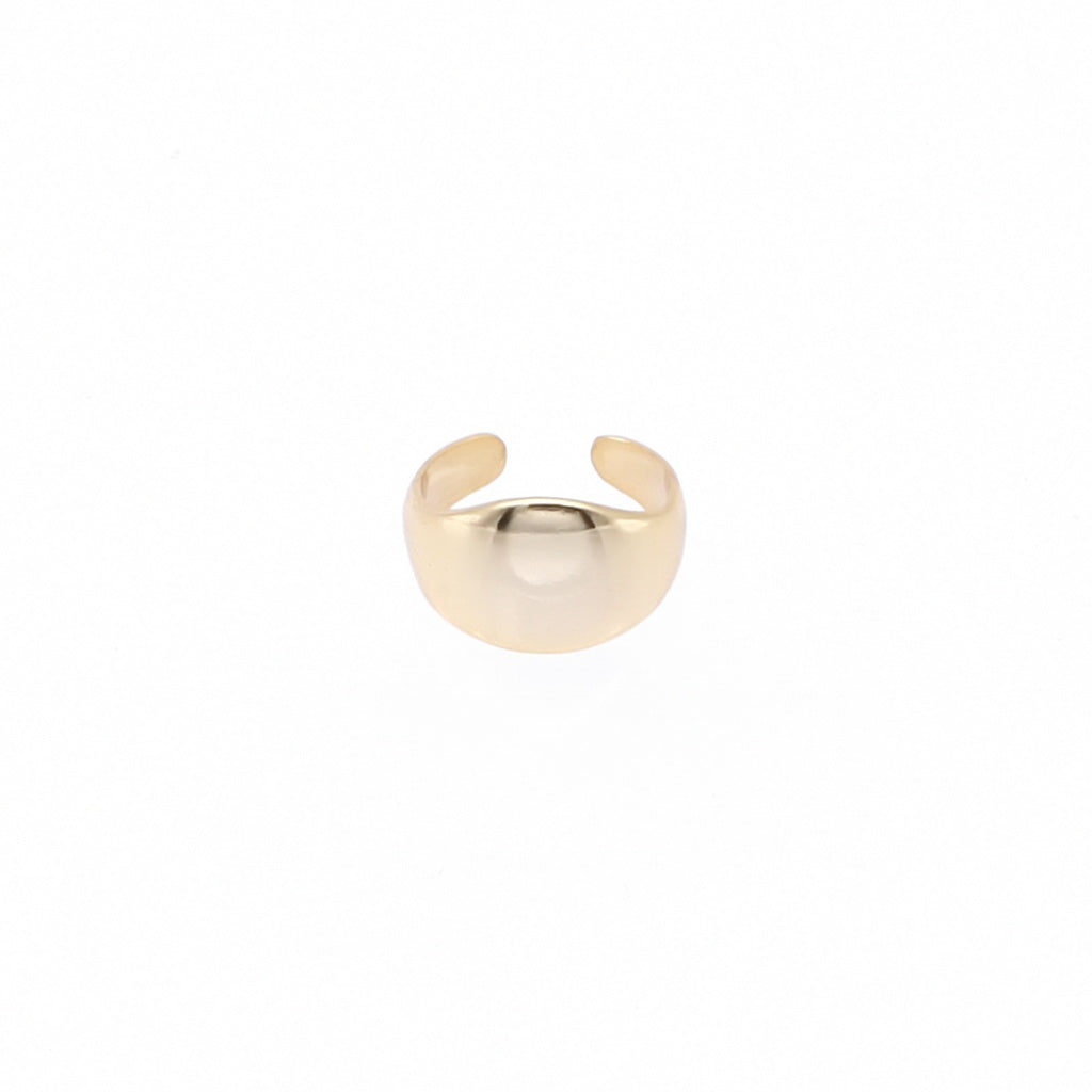 Non Pierced Sterling Silver Thick Conch Ear Cuff - Gold-Ear Cuffs-1-Glitters