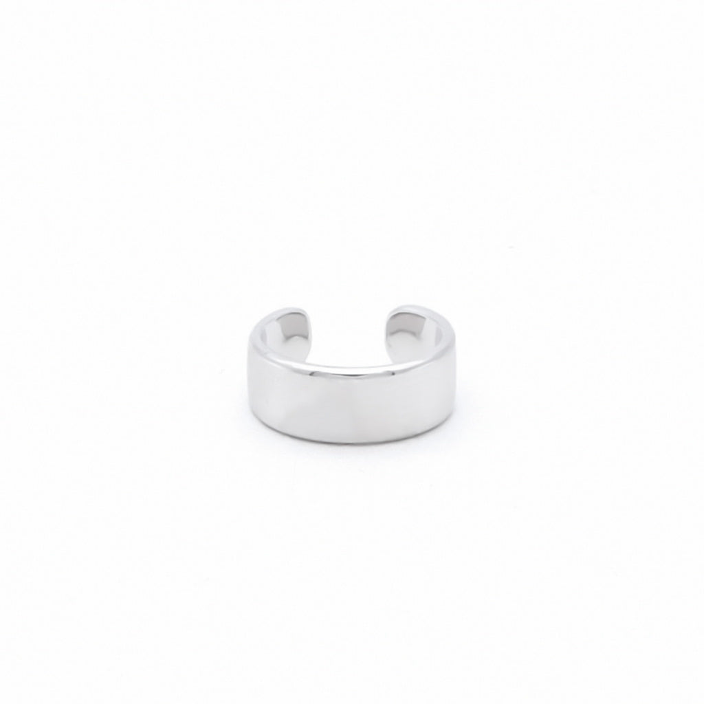 Non Pierced Sterling Silver Conch Ear Cuff - Silver-Ear Cuffs-1-Glitters