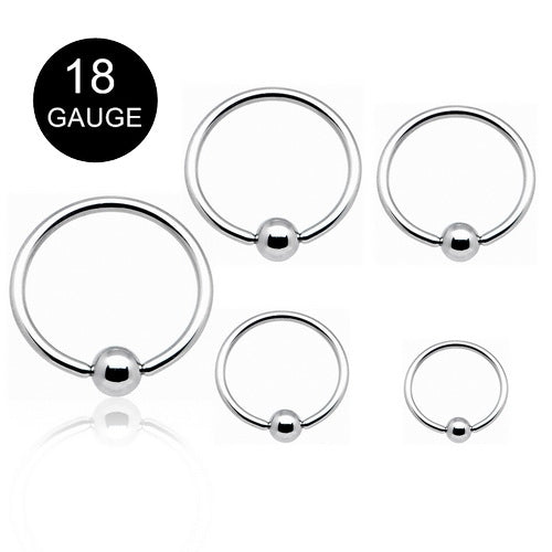 18 GA 316L Surgical Steel Captive Hoop-Body Piercing Jewellery, Captive Ring, Septum Ring-170-Glitters