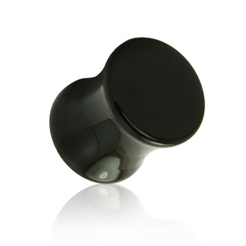 Black Colour Solid UV Acrylic Saddle Plugs-Body Piercing Jewellery, Plug, Tunnel-273-Glitters