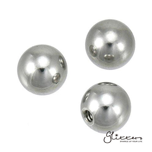 14GA 316L Surgical Stainless Steel Threaded 5mm Balls-Body Jewelry Parts, Body Piercing Jewellery, Replacement ball-5mm_bellyBall_Parts-Glitters