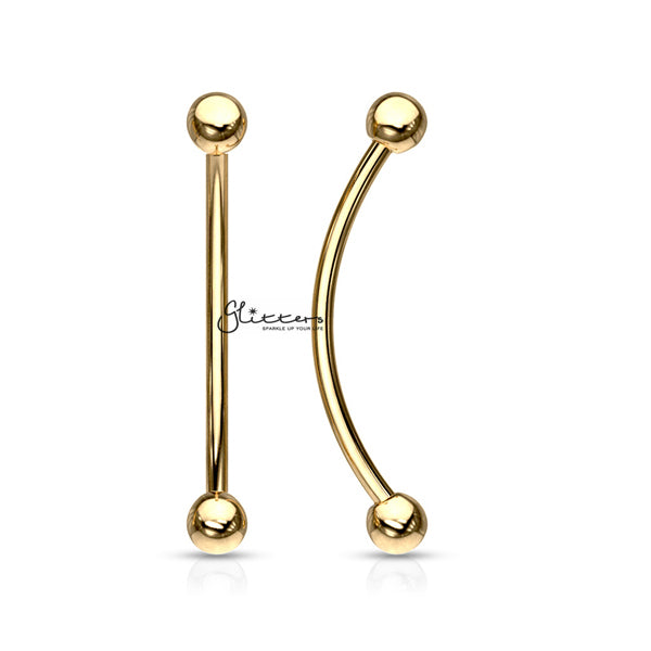 Surgical Steel Curved Barbell for Snake Eye Piercing and More - Gold-Body Piercing Jewellery, Cartilage, Eyebrow, Tongue Bar-EB0010-G_2df3aca0-5e5f-41a8-bc41-8253271c0dec-Glitters