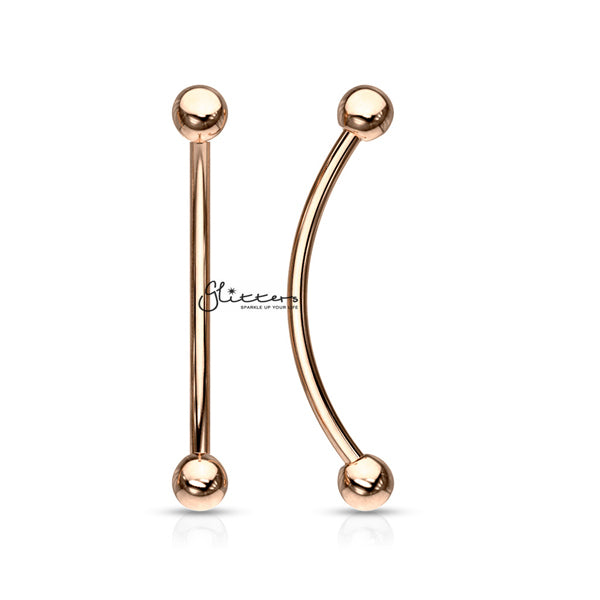 Surgical Steel Curved Barbell for Snake Eye Piercing and More - Rose Gold-Body Piercing Jewellery, Cartilage, Eyebrow, Tongue Bar-EB0010-RG_c040ce88-5546-486f-a99a-b905362712b1-Glitters
