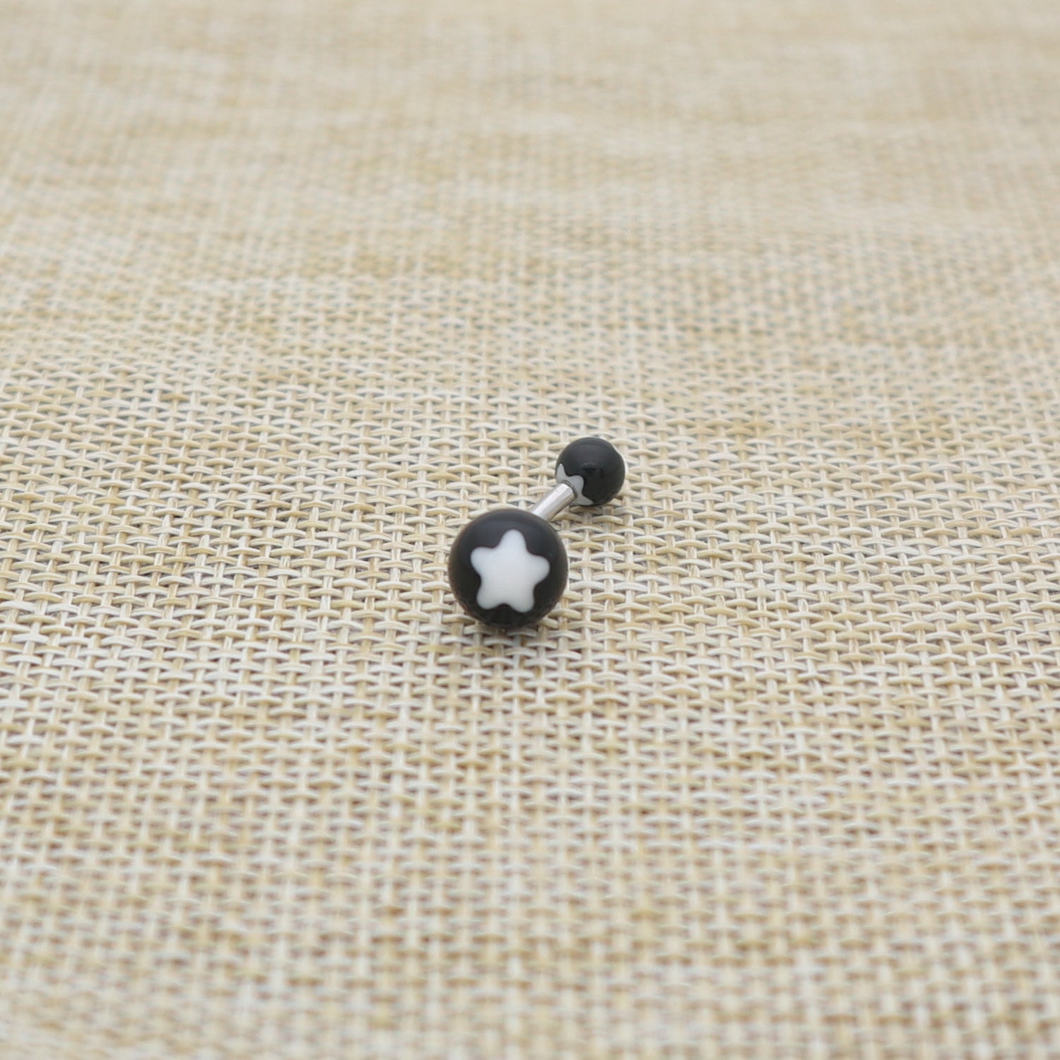 14 Gauge Acrylic Flower Balls Belly Button Ring - White-Belly Ring, Body Piercing Jewellery, Sale-IMG_1349-Glitters