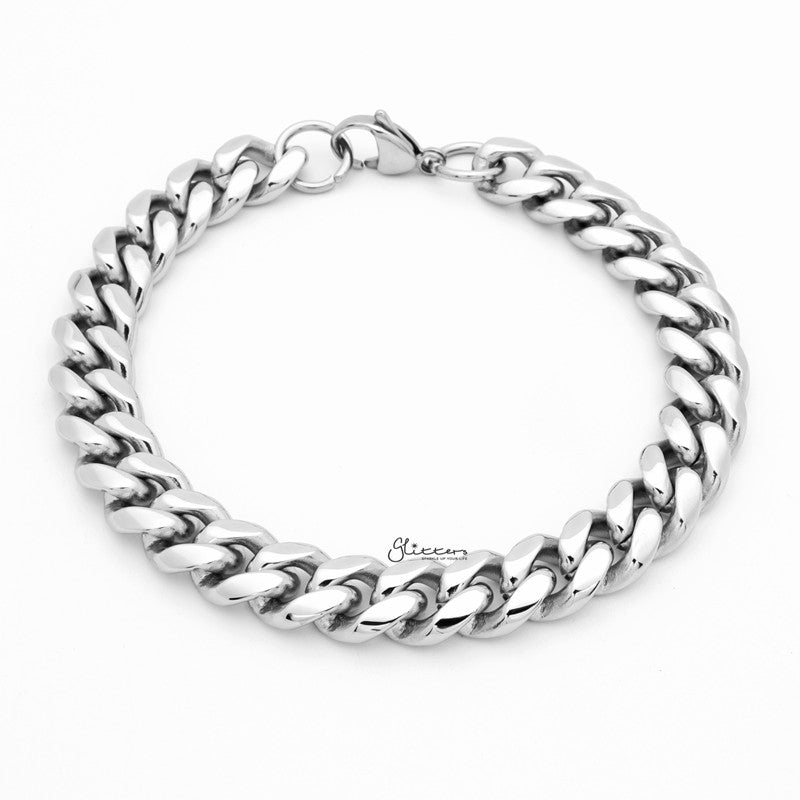 10mm Stainless Steel Miami Cuban Curb Chain Bracelet-Bracelets, Jewellery, Men's Bracelet, Men's Jewellery, Stainless Steel, Stainless Steel Bracelet-SB0067-1_1-Glitters