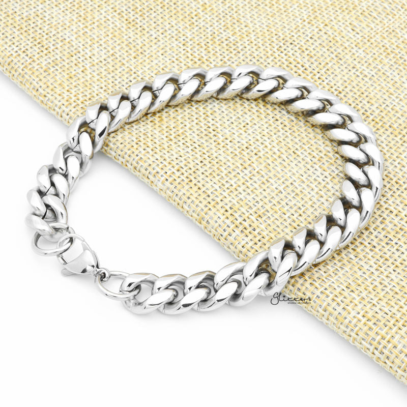 10mm Stainless Steel Miami Cuban Curb Chain Bracelet-Bracelets, Jewellery, Men's Bracelet, Men's Jewellery, Stainless Steel, Stainless Steel Bracelet-SB0067-2_1-Glitters