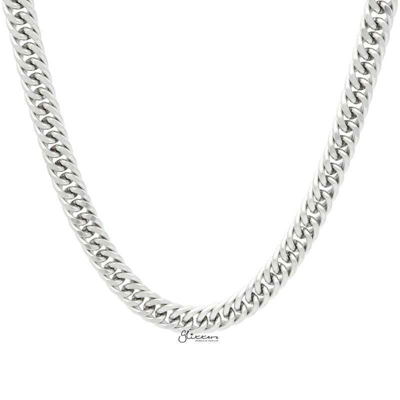 Stainless Steel Curb Link Chain Men's Necklaces - 10mm width-Chain Necklaces, Jewellery, Men's Chain, Men's Jewellery, Men's Necklace, Necklaces, Stainless Steel, Stainless Steel Chain-SC0030-1-Glitters
