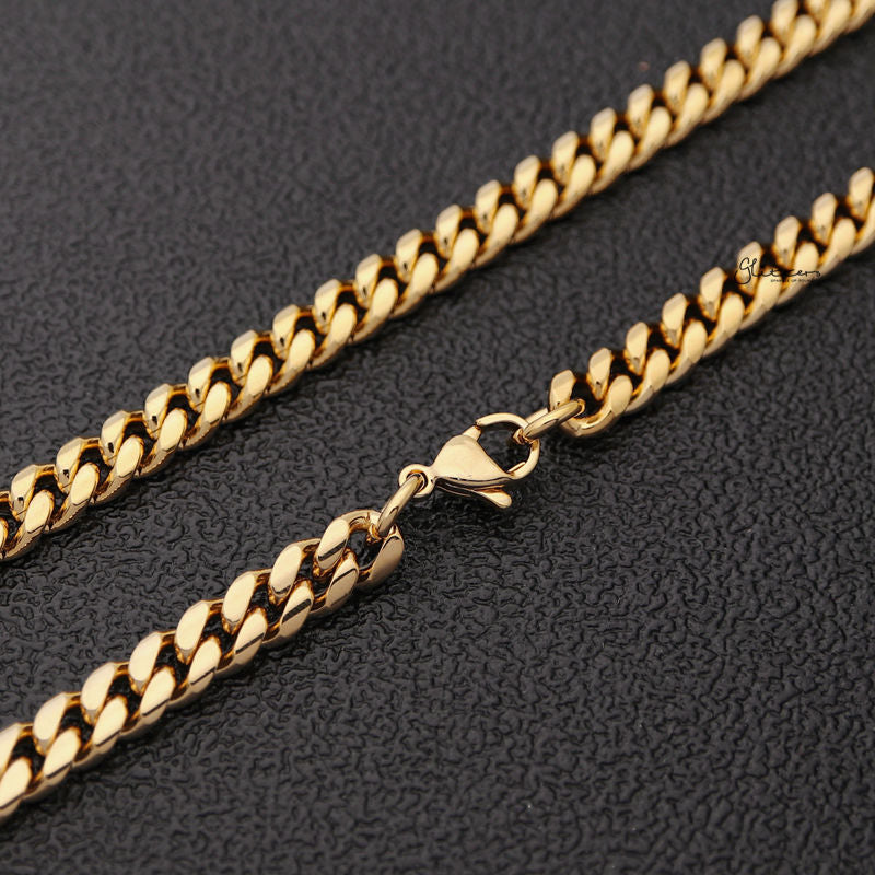 18K Gold Plated Stainless Steel Miami Cuban Curb Chain Necklace - 6mm Width-Chain Necklaces, Jewellery, Men's Chain, Men's Jewellery, Men's Necklace, Miami Cuban Curb Chain, Necklaces, Stainless Steel, Stainless Steel Chain-SC0083-2_800-Glitters