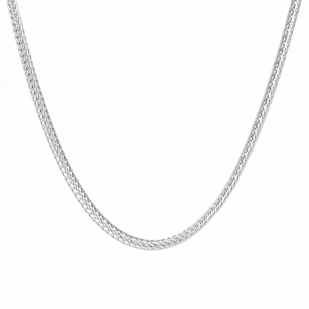 Stainless Steel 4mm Square Chain Necklace-Chain Necklaces, Jewellery, Men's Jewellery, Men's Necklace, Necklaces, New, Stainless Steel Chain, Women's Jewellery, Women's Necklace-SC0106-0_1-Glitters