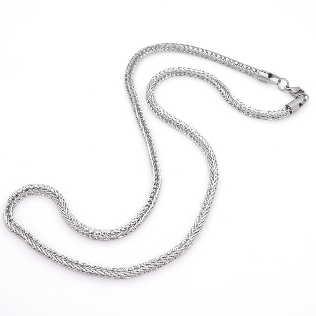 Stainless Steel 4mm Square Chain Necklace-Chain Necklaces, Jewellery, Men's Jewellery, Men's Necklace, Necklaces, New, Stainless Steel Chain, Women's Jewellery, Women's Necklace-SC0106-2_1-Glitters