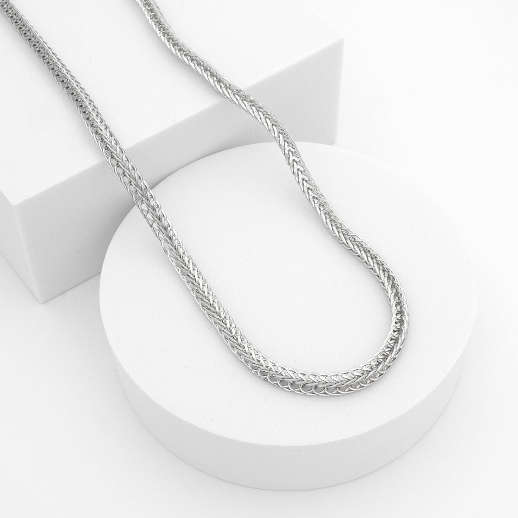Stainless Steel 4mm Square Chain Necklace-Chain Necklaces, Jewellery, Men's Jewellery, Men's Necklace, Necklaces, New, Stainless Steel Chain, Women's Jewellery, Women's Necklace-SC0106-3_1-Glitters