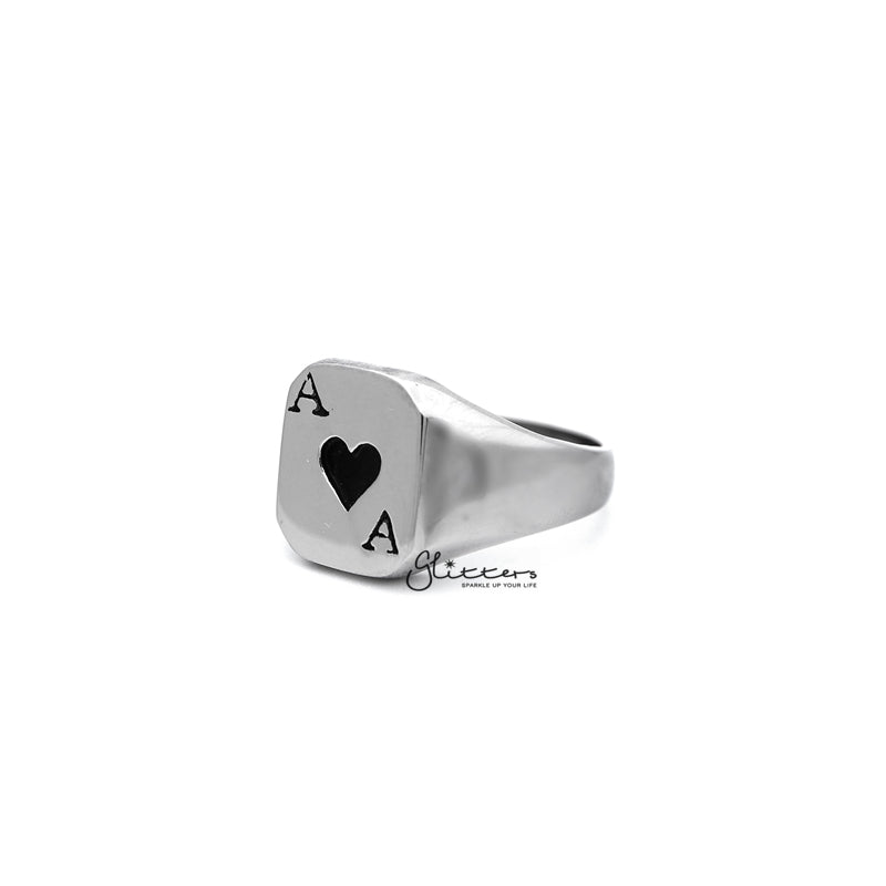 Stainless Steel Hearts Ace Casting Men's Rings-Jewellery, Men's Jewellery, Men's Rings, Rings, Stainless Steel, Stainless Steel Rings-SR0009_800-02-Glitters