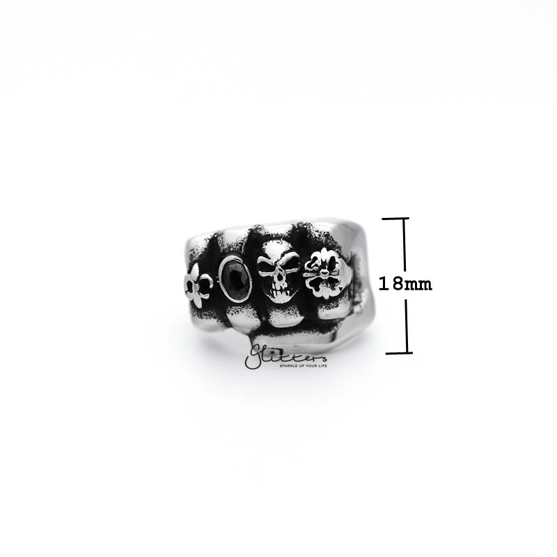 Stainless Steel Antiqued Fist Casting Men's Rings-Jewellery, Men's Jewellery, Men's Rings, Rings, Stainless Steel, Stainless Steel Rings-SR0199_800-01_New-Glitters