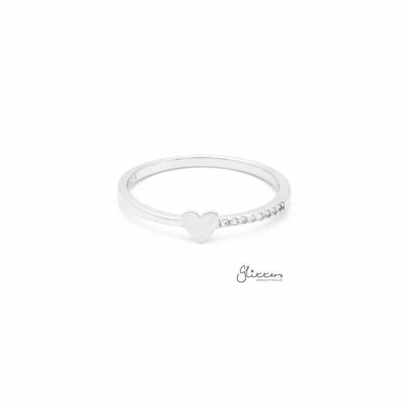 Sterling Silver Heart Ring-Cubic Zirconia, Jewellery, Rings, Sterling Silver Rings, Women's Jewellery, Women's Rings-SSR0059-1_800-Glitters