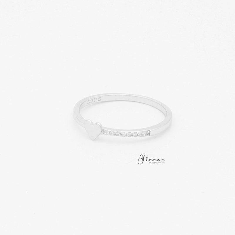 Sterling Silver Heart Ring-Cubic Zirconia, Jewellery, Rings, Sterling Silver Rings, Women's Jewellery, Women's Rings-SSR0059-2_800-Glitters