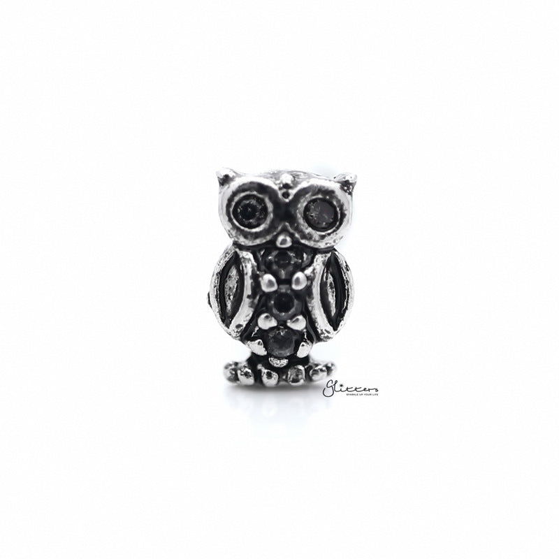 Owl with C.Z Tragus Cartilage Earring Stud-Body Piercing Jewellery, Cartilage, Cubic Zirconia, earrings, Jewellery, Tragus, Women's Earrings, Women's Jewellery-TG0100_800-Glitters