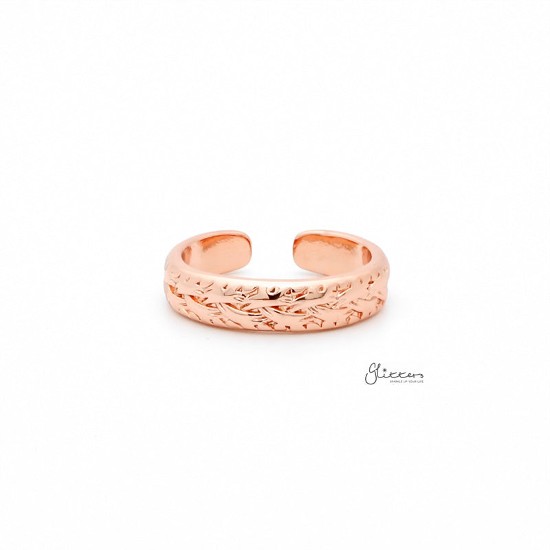 Twisted Rope Pattern Toe Ring - Rose Gold-Jewellery, Toe Ring, Women's Jewellery-TOR0009-RG1_800-Glitters