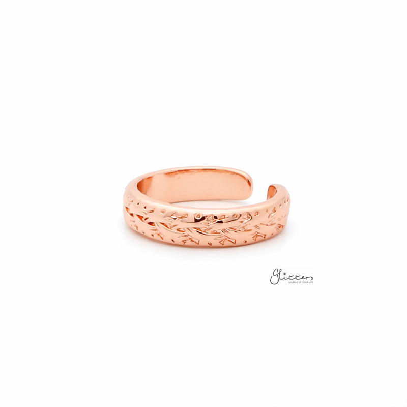 Twisted Rope Pattern Toe Ring - Rose Gold-Jewellery, Toe Ring, Women's Jewellery-TOR0009-RG2_800-Glitters