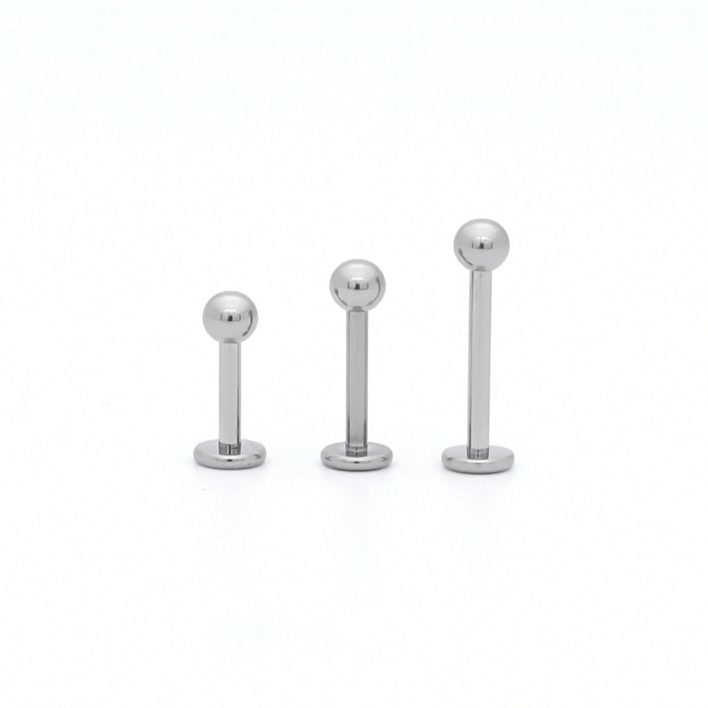 Titanium Labret Studs with Internally Threaded Ball-Body Piercing Jewellery, Conch Earrings, Labret, Monroe, New, Tragus-Tlb0001-2b_1-Glitters