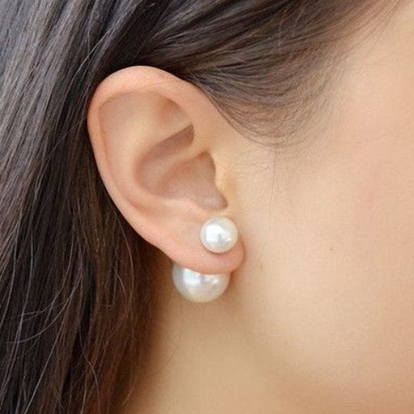Double Sided White Round Shell Pearl with Sterling Silver Stud Earrings-earrings, Jewellery, Stud Earrings, Women's Earrings, Women's Jewellery-er1382-6_997734b6-66ac-4ed7-a875-f27d1df88b97-Glitters