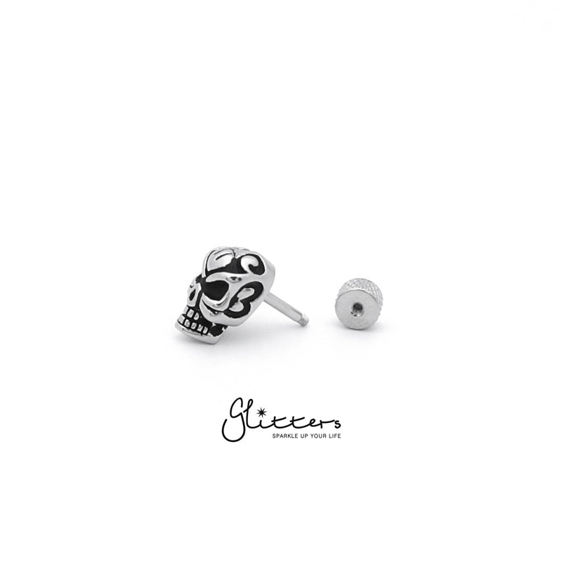 Stainless Steel Skull Fake Plug-Body Piercing Jewellery, earrings, Fake Plug, Jewellery, Men's Earrings, Men's Jewellery, Stainless Steel-fp0102_3-Glitters