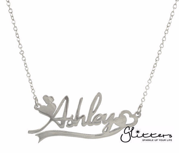 Personalized Sterling Silver Name Necklace with Decoration-name necklace, name necklace with decoration, Personalized-name_necklace_with_decoration_6_-07-Glitters