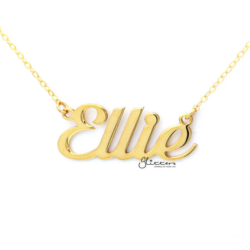 Personalized 24K Gold Plated Sterling Silver Name Necklace-Script 1-Gold name necklace, name necklace, Personalized, Silver name necklace-nnk02-font_1_02-Glitters