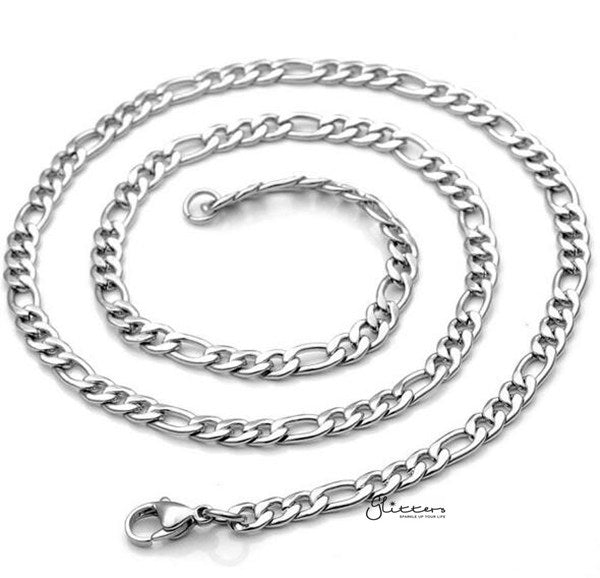 Stainless Steel Figaro Chain Men's Necklaces - 8.5mm width | 61cm length-Chain Necklaces, Jewellery, Men's Chain, Men's Jewellery, Men's Necklace, Necklaces, Stainless Steel, Stainless Steel Chain-sc0013-02_c6214cfd-73c3-4bb8-9b5c-120d96a94d0d-Glitters