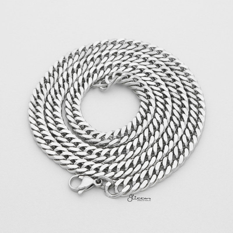 Stainless Steel Curb Link Chain Necklace - 7.5mm width | 61cm length-Chain Necklaces, Jewellery, Men's Chain, Men's Jewellery, Men's Necklace, Necklaces, Stainless Steel, Stainless Steel Chain-sc0029-3-Glitters