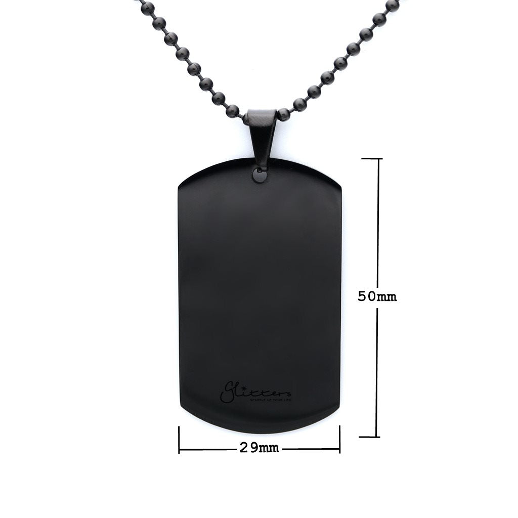 Stainless Steel Dog Tag Necklaces - Engravable- Silver | Gold | Black-Dog Tag, Engravable, Jewellery, Men's Jewellery, Men's Necklace, Necklaces, Pendants, Stainless Steel-sp0001_1000-03_New-Glitters