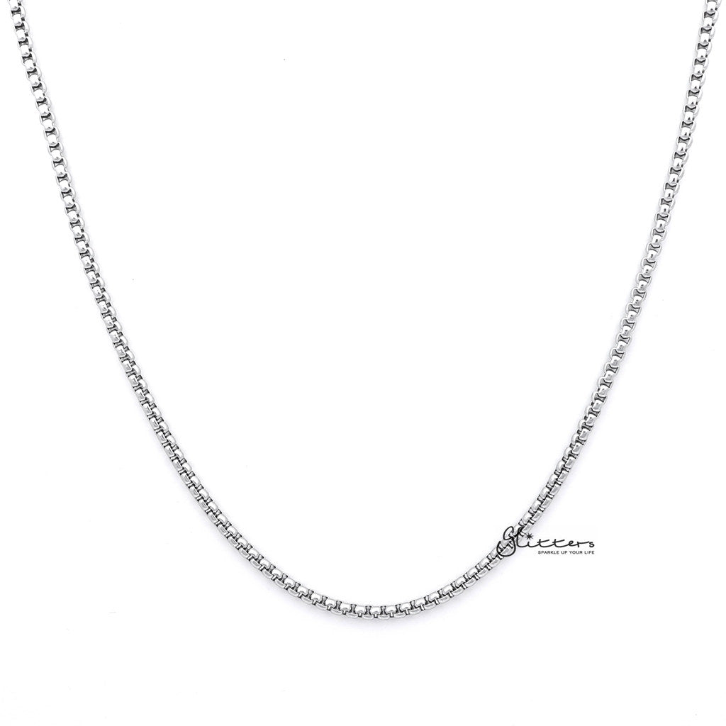 Men's Stainless Steel Classic Rolo Cable Chain Necklaces - 3mm width | 61cm length-Chain Necklaces, Jewellery, Men's Chain, Men's Jewellery, Men's Necklace, Necklaces, Pendant Chain, Stainless Steel, Stainless Steel Chain-sp0080_1000-02-Glitters