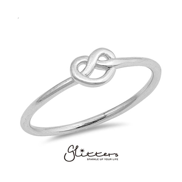 Sterling Silver Love Knot Women's Rings-Jewellery, Rings, Sterling Silver Rings, Women's Jewellery, Women's Rings-ssr0022-1-Glitters