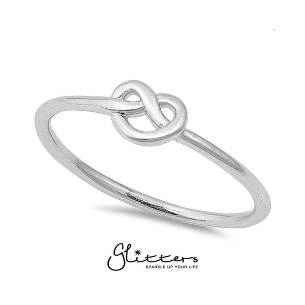 Sterling Silver Love Knot Women's Rings-Jewellery, Rings, Sterling Silver Rings, Women's Jewellery, Women's Rings-ssr0022-2-Glitters