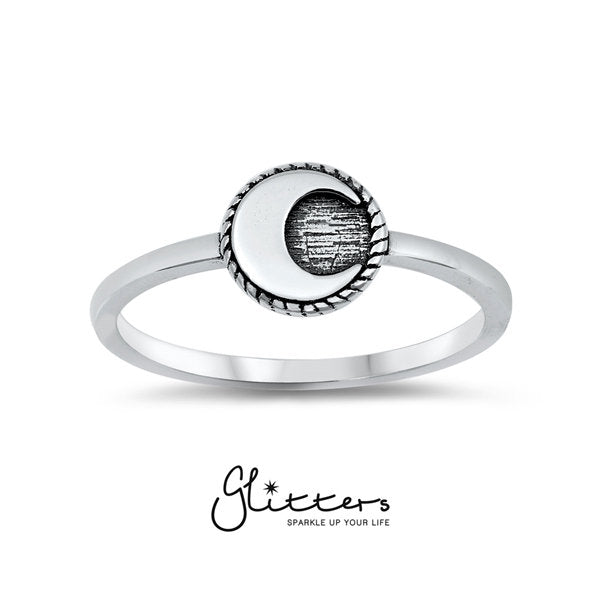 Sterling Silver Moon Women's Rings-Jewellery, Rings, Sterling Silver Rings, Women's Jewellery, Women's Rings-ssr0025-1-Glitters