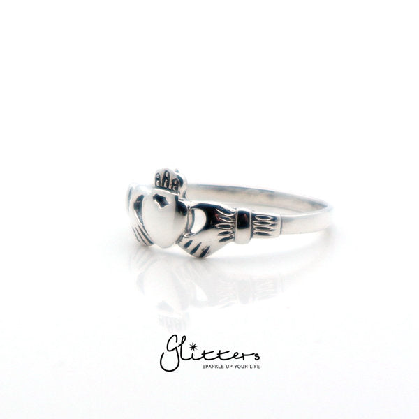 Sterling Silver Claddagh Women's Rings-Jewellery, Rings, Sterling Silver Rings, Women's Jewellery, Women's Rings-ssr0029-1-Glitters