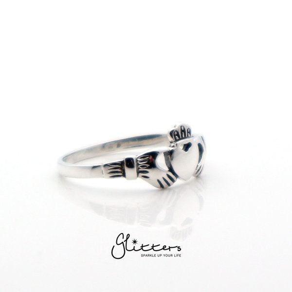 Sterling Silver Claddagh Women's Rings-Jewellery, Rings, Sterling Silver Rings, Women's Jewellery, Women's Rings-ssr0029-2-Glitters