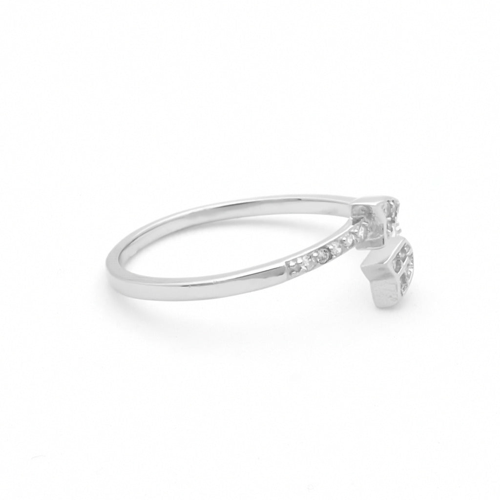 Arrow Sterling Silver Ring-Cubic Zirconia, Jewellery, Rings, Sterling Silver Rings, Women's Jewellery, Women's Rings-ssr0066-3_1-Glitters